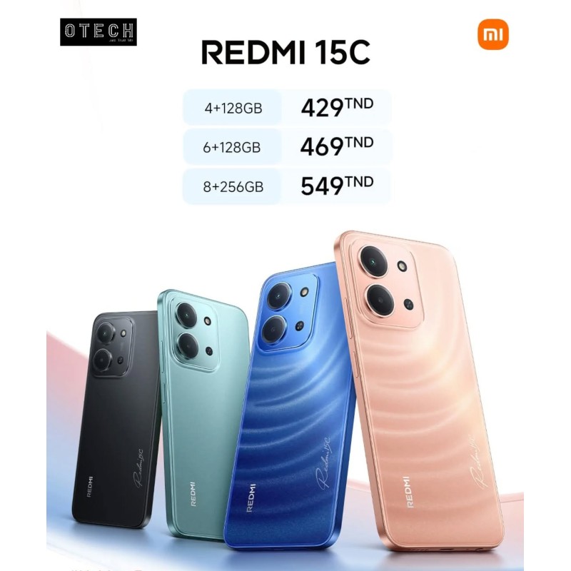 Xiaomi Redmi 15C | Prix en Tunisie à partir de 429 TND